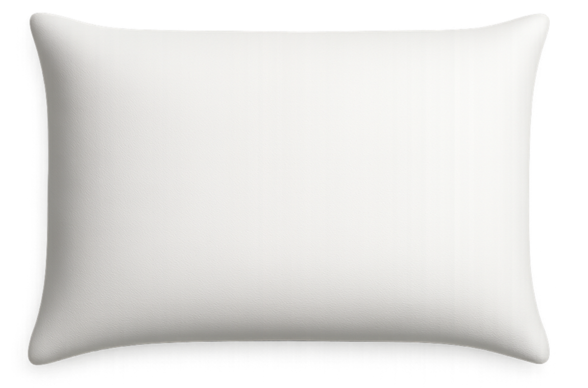 Horizontal Pillowcase (Tencel Blend) 3d white icon with transparent background.