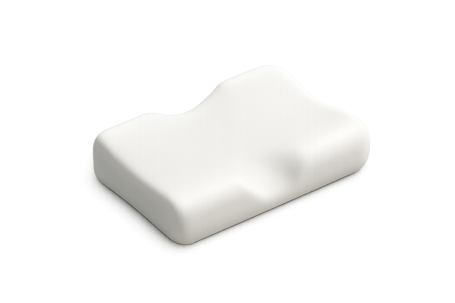 Pillow cervical contour shape white 3d icon with transparent background