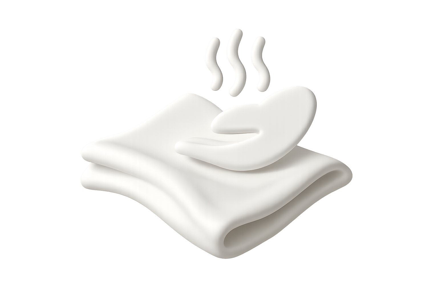 skin friendly fabric 3d icon white color with transparent background